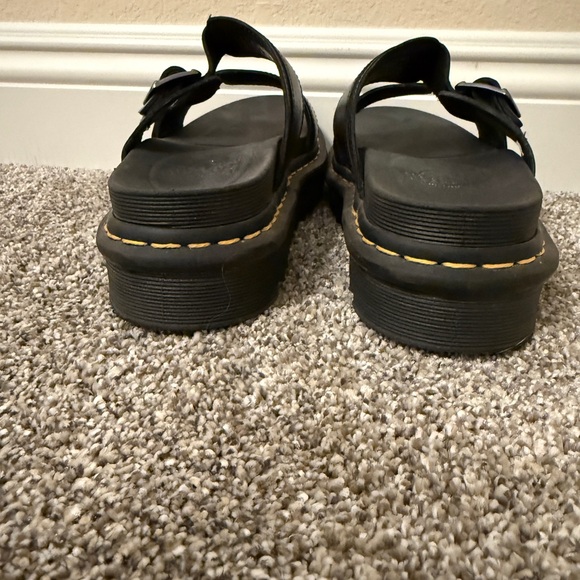 Dr. Martens Black Leather Myles Platform Sandals - Doc Martens - Picture 5 of 6